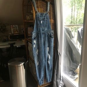 Forever 21 Blue Jean Overalls Jumper